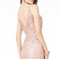 Elizabeth K - GL1844 - Illusion Deep V-Neck Dress