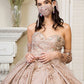 Elizabeth K - GL1912 - Sweetheart Ruffle Tail Ballgown Quinceanera Dress