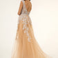 GL1920 GLS by Gloria - Embroidery Sleeveless V-Neck Dress - Curves