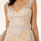 GL1920 GLS by Gloria - Embroidery Sleeveless V-Neck Dress - Curves