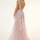 GL1920 GLS by Gloria - Embroidery Sleeveless V-Neck Dress - Curves