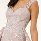 GL1920 GLS by Gloria - Embroidery Sleeveless V-Neck Dress - Curves
