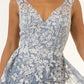 GL1920 GLS by Gloria - Embroidery Sleeveless V-Neck Dress - Curves