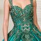 Elizabeth K - GL1930 - Embroidered Strap Satin Quinceanera Dress
