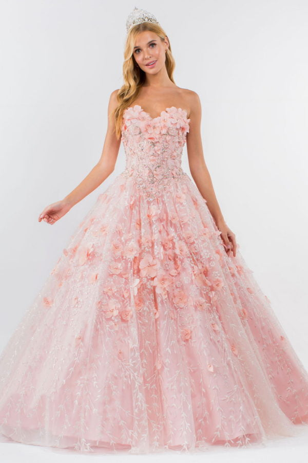 Elizabeth K - GL1939 - Embellished Bodice Sweetheart Quinceanera Dress