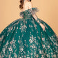 Elizabeth K - GL1944 - Embroidered Glitter Strapless Quinceanera Dress