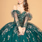 Elizabeth K - GL1944 - Embroidered Glitter Strapless Quinceanera Dress