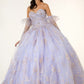 Elizabeth K - GL1944 - Embroidered Glitter Strapless Quinceanera Dress