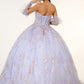 Elizabeth K - GL1944 - Embroidered Glitter Strapless Quinceanera Dress