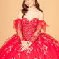 Elizabeth K - GL1944 - Embroidered Glitter Strapless Quinceanera Dress