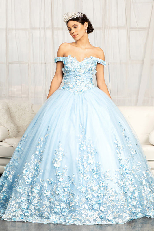 Elizabeth K - GL1960 - Embellished Off Shoulder Quinceanera Dress