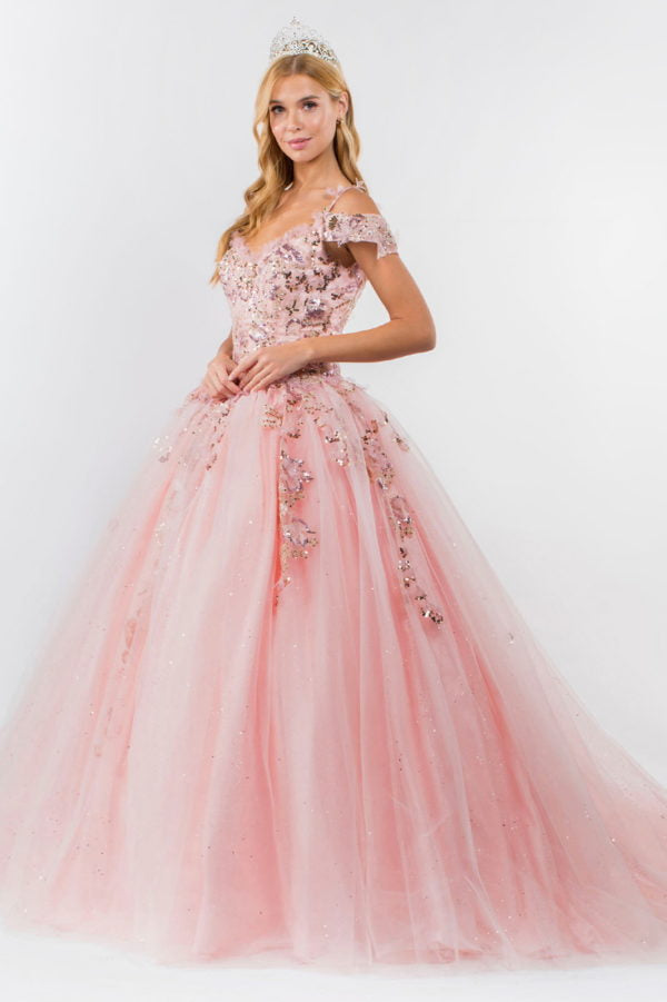 Elizabeth K - GL1969 - Mesh Sweetheart  Quinceanera Dress