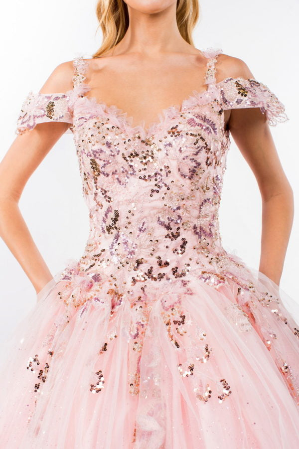 Elizabeth K - GL1969 - Mesh Sweetheart  Quinceanera Dress