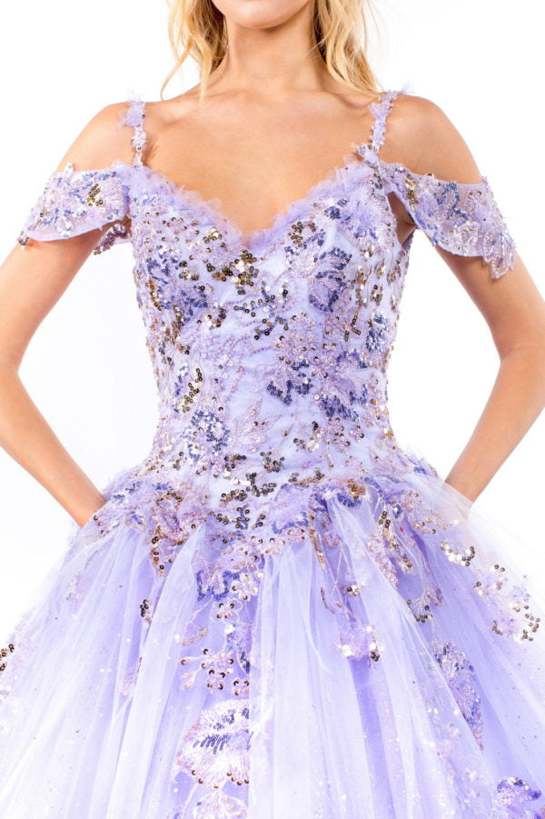 Elizabeth K - GL1969 - Mesh Sweetheart  Quinceanera Dress