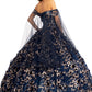 Elizabeth K - GL1970 - Glitter Mesh Cut-Away Shoulder Ballgown Quinceanera Dress