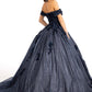 Elizabeth K - GL1971 - Floral Applique Jewel Embellished Ballgown Quinceanera Dress