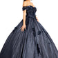 Elizabeth K - GL1971 - Floral Applique Jewel Embellished Ballgown Quinceanera Dress