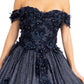 Elizabeth K - GL1971 - Floral Applique Jewel Embellished Ballgown Quinceanera Dress