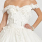 Elizabeth K - GL1971 - Floral Applique Jewel Embellished Ballgown Quinceanera Dress
