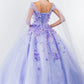 Elizabeth K - GL1974 - Embellished Cap Sleeve V-Neck Quinceanera Dress