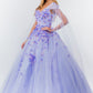 Elizabeth K - GL1974 - Embellished Cap Sleeve V-Neck Quinceanera Dress