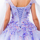 Elizabeth K - GL1974 - Embellished Cap Sleeve V-Neck Quinceanera Dress