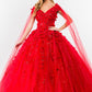 Elizabeth K - GL1974 - Embellished Cap Sleeve V-Neck Quinceanera Dress