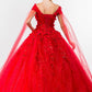 Elizabeth K - GL1974 - Embellished Cap Sleeve V-Neck Quinceanera Dress