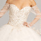 Elizabeth K - GL1976 - Sweetheart Neck Cut-Away Shoulder Quinceanera Dress