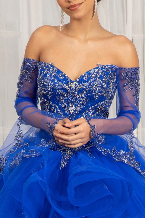 Elizabeth K - GL1976 - Sweetheart Neck Cut-Away Shoulder Quinceanera Dress