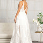 Elizabeth K - GL1984 - Floral 3D Applique V-Neck Bridal Gown