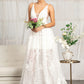 Elizabeth K - GL1984 - Floral 3D Applique V-Neck Bridal Gown