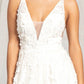 Elizabeth K - GL1984 - Floral 3D Applique V-Neck Bridal Gown