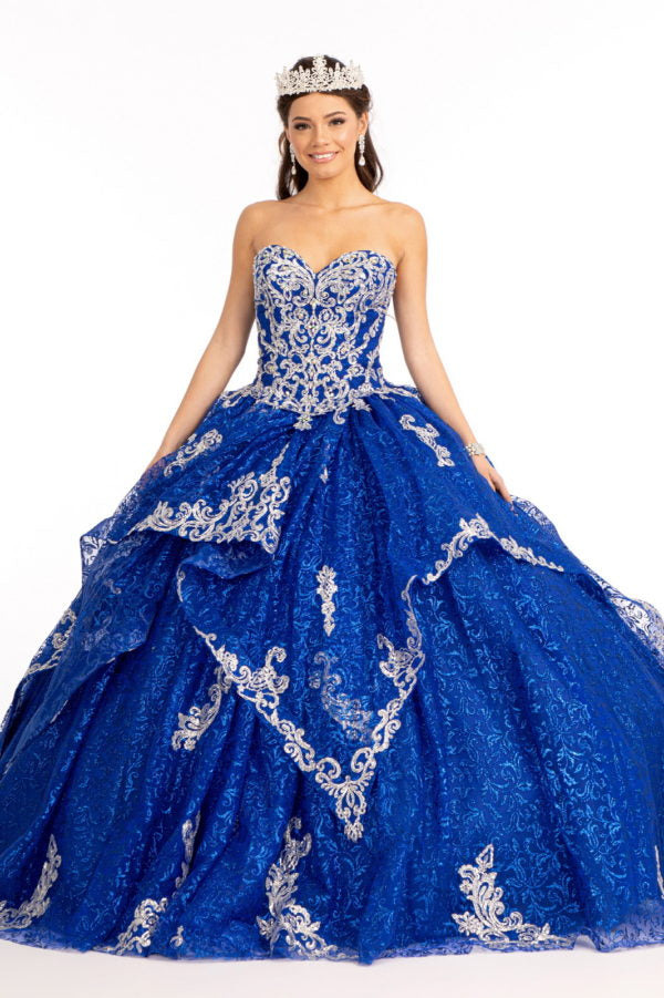 Elizabeth K - GL1987 - Mesh Sleeveless Sequin Ballgown Quinceanera Dress