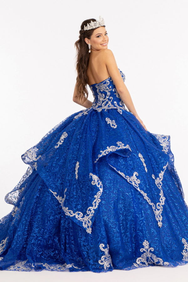 Elizabeth K - GL1987 - Mesh Sleeveless Sequin Ballgown Quinceanera Dress