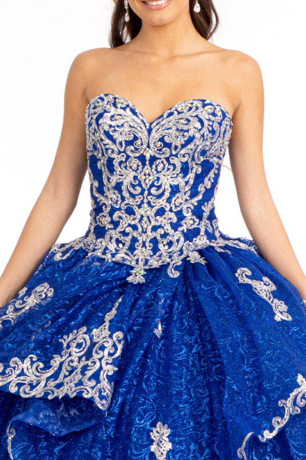 Elizabeth K - GL1987 - Mesh Sleeveless Sequin Ballgown Quinceanera Dress