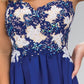 Elizabeth K - GL2050 - Embroidery Strapless Sweetheart Neck Dress