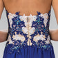 Elizabeth K - GL2050 - Embroidery Strapless Sweetheart Neck Dress