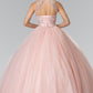 Elizabeth K - GL2206 - Mesh High Neck Quinceanera Dress