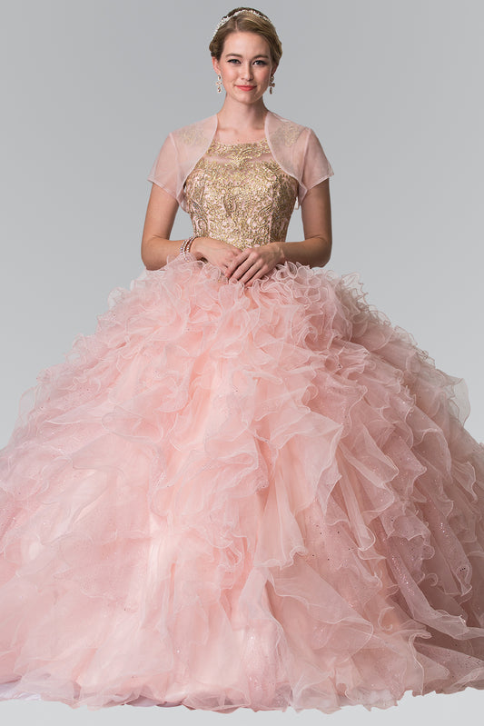 Elizabeth K - GL2208 - Embellished Illusion Sweetheart Quinceanera Dress