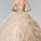 Elizabeth K - GL2208 - Embellished Illusion Sweetheart Quinceanera Dress