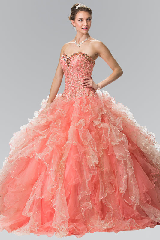 Elizabeth K - GL2210 - Embellished Strapless Quinceanera Dress