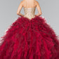 Elizabeth K - GL2211 - Embellished Tulle Strapless Quinceanera Dress