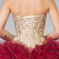 Elizabeth K - GL2211 - Embellished Tulle Strapless Quinceanera Dress