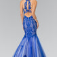 Elizabeth K - GL2219 - Sheer Lace Halter Neck Mermaid Dress