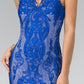 Elizabeth K - GL2219 - Sheer Lace Halter Neck Mermaid Dress