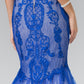 Elizabeth K - GL2219 - Sheer Lace Halter Neck Mermaid Dress