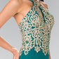 Elizabeth K - GL2231 - Embroidered Halter Neck Mermaid Dress