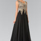Embroidered Chiffon V-Neck Dress by Elizabeth K - GL2311 -Special Occasion/Curves