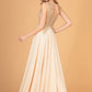 Embroidered Chiffon V-Neck Dress by Elizabeth K - GL2311 -Special Occasion/Curves